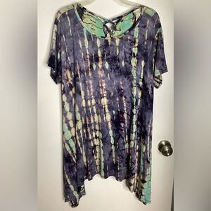 NWOT Vibrant Tie-Dye Tunic 2X